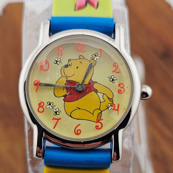 Vintage Disney Winnie The Pooh Character Watch Blue Yellow Kidcore Retro - Picture 2 of 6